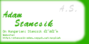 adam stancsik business card